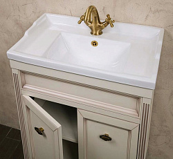 Мебель для ванной La Beaute Vivien Porta 60 слоновая кость с патиной, фурнитура бронза