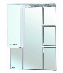 Мари-85 зеркало-шкаф белое лев. (свет)