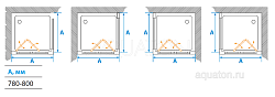 Душевое ограждение Aquaton Prima квадратное 80х80х190 1AX011SSXX000
