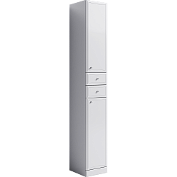 Универсальный левый/правый напольный пенал с двумя ящиками и двумя дверьми.