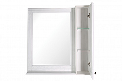 Зеркало Берта 85 со шкафчиком Белый Патина Серебро