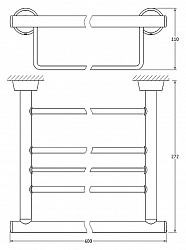 Полка FBS Vizovice VIZ 042 для полотенец 60 см