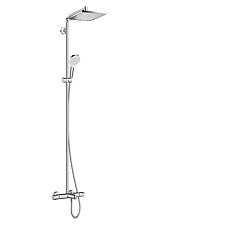 HG Crometta Showerpipe E 240 SHP: термостат для ванны + стойка с верхним душем 240х240мм + ручной душ со шлангом 160мм, цвет хром1957