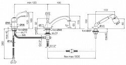 Смеситель Fima Carlo Frattini Lamp F3314BR на борт ванны