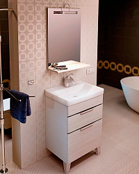 Мебель для ванной EcoGreen Рондо 60 белый с дубом