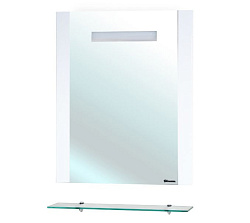 Берта-90 зеркало с полкой  белое  (внутр. подсветка)