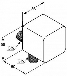 Шланговое подключение Kludi A-QA 6554005-00