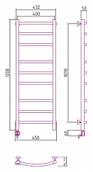 Полотенцесушитель электрический Сунержа Галант 120x40 L