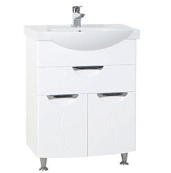 Глория-65 тумба с 1 ящ. Белая (Best)