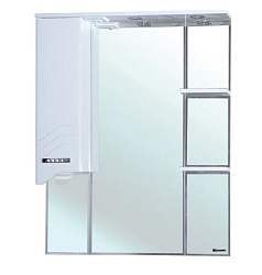 Дрея-75 зеркало-шкаф белое лев. (свет.)