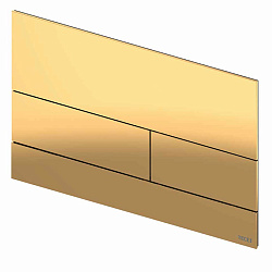 TECEsquare Панель смыва для унитаза с 2 клавишами, металлическая, цвет PVD Polished Gold Optic2184