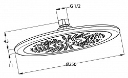 Верхний душ Kludi Freshline 6751105-00