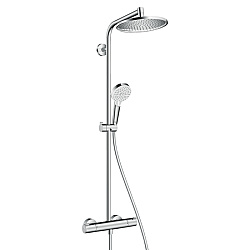 HG Crometta S Душевая система Showerpipe: верх.душ 240 1jet, ручн.душ, шланг, смеситель для душа, EcoSmart, цвет: хром1957