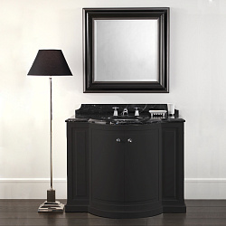 Devon&Devon Clarence Тумба под раковину в цвете dark grey с мраморной столешницей nero marquina 107x67.3х84см2074