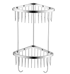 Полка для душа Arrow 200*200*50мм  угловая, двойная, хром AGJ20CU