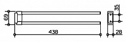 Полотенцедержатель Keuco Plan 14918 010000 двойной