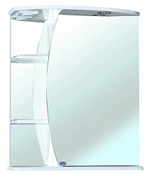 Луна-60 зеркало-шкаф белое прав. (свет.)