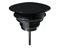 Kerasan Nolita Донный клапан Click-Clack 1" 1/4 с керамической крышкой, цвет: Nero Lucido 923304