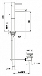 Смеситель Treemme Quadra 3M5312.CR для раковины