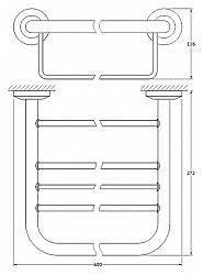 Полка FBS Standard STA 042 для полотенец 60 см