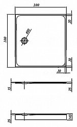 Поддон для душа Kolpa San Salsa 100x100