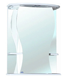 Карина-55 зеркало-шкаф белое прав. (свет.)