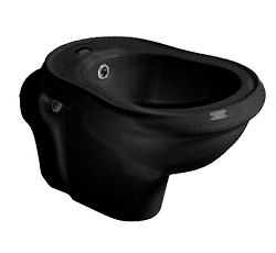 Kerasan Retro Биде подвесное 52x38 см, с 1 отверстием под смеситель, без сифона, цвет: Nero lucido 102604*1