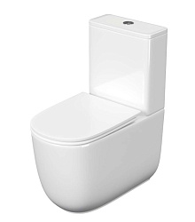 Унитаз напольный, безободковый, система смыва торнадо, Aquatek Optima Plus 620x355x790
