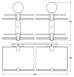 Полка Artwelle Harmonie HAR 037 2-х ярусная, 40 см