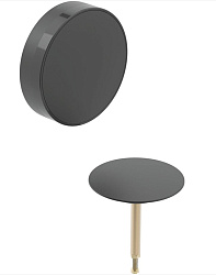 Декоративный комплект Geberit Split d52, для слива-перелива с подводом воды через перелив, чёрный матовый 150.300.14.1