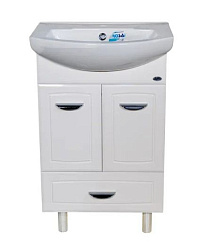 Классик-55 тумба с ниж. ящ. белая (ЭЛЕГАНС)