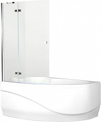 Шторка для ванны Aquanet Beta 3 NF7221-1 hinge, прозрачное стекло