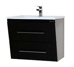 Берта-60 тумба подвесная с 2 ящ. черная Куадро H