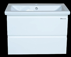 Асти -70  тумба  подвесная с 2 ящ.  Белая