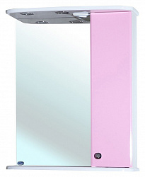 Зеркало-шкаф Bellezza Софи 60 R белый с розовым