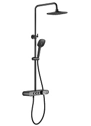 Душевая стойка ARROW AG3323SHMB с термостатом, черный матовый