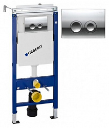 Система инсталляции для унитазов Geberit Duofix Delta Платтенбау 458.162.21.1 4 в 1 с кнопкой