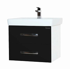 Рокко-50 тумба подвесная с 2 ящ. черная (МИНИ)