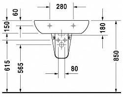 Полупьедестал Duravit D-Code 08571800002