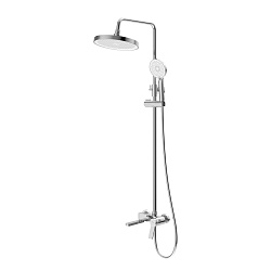 Душевая стойка со смесителем и изливом BelBagno ALBANO-VSCM-CRM