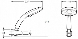 Душевой гарнитур Jacob Delafon Citrus E12917-CP