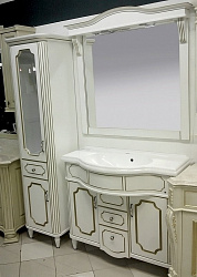 Мебель для ванной Belux Каталония 105 белая с патиной