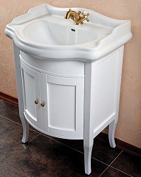 Мебель для ванной La Beaute Lorette 65 белый матовый, фурнитура бронза