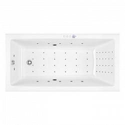 Акриловая ванна EXCELLENT Wave Slim 160x80 см «NANO», хром
