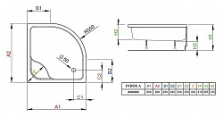 Поддон для душа Radaway Indos A800