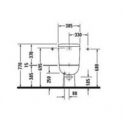 Бачок для унитаза Duravit D-Code 0927100004