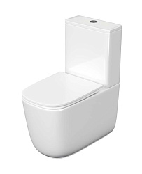 Унитаз напольный, безободковый, система смыва торнадо, Aquatek Optima Plus Square 620x355x790