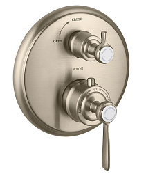 Термостатический смеситель для ванны (внешняя часть) 16801820 AX Montreux шлиф. никель