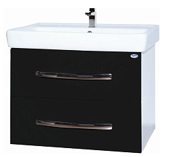 Рокко-80 тумба подвесная с 2 ящ. черная Н (ТИГОДА)