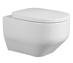 Унитаз ABBER Rechteck AC1218 подвесной белый, безободковый, смыв торнадо и струйный смыв